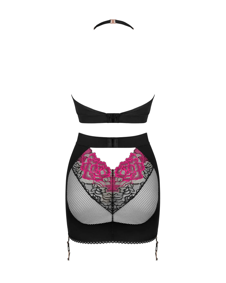 rosenty-ensemble-top-et-jupe-noir | Voyage Sensuel