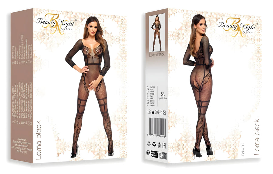 lorna-bodystocking-noir | Voyage Sensuel
