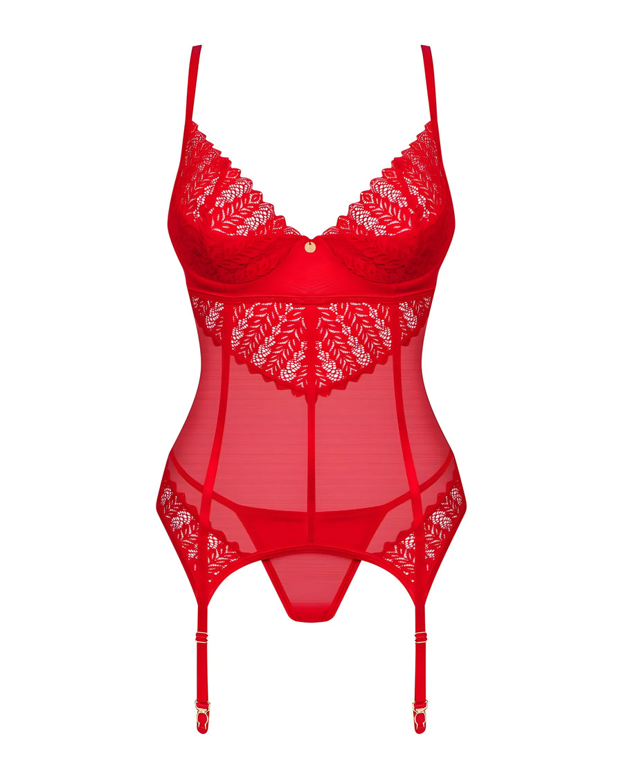 ingridia-corset-et-string-rouge | Voyage Sensuel