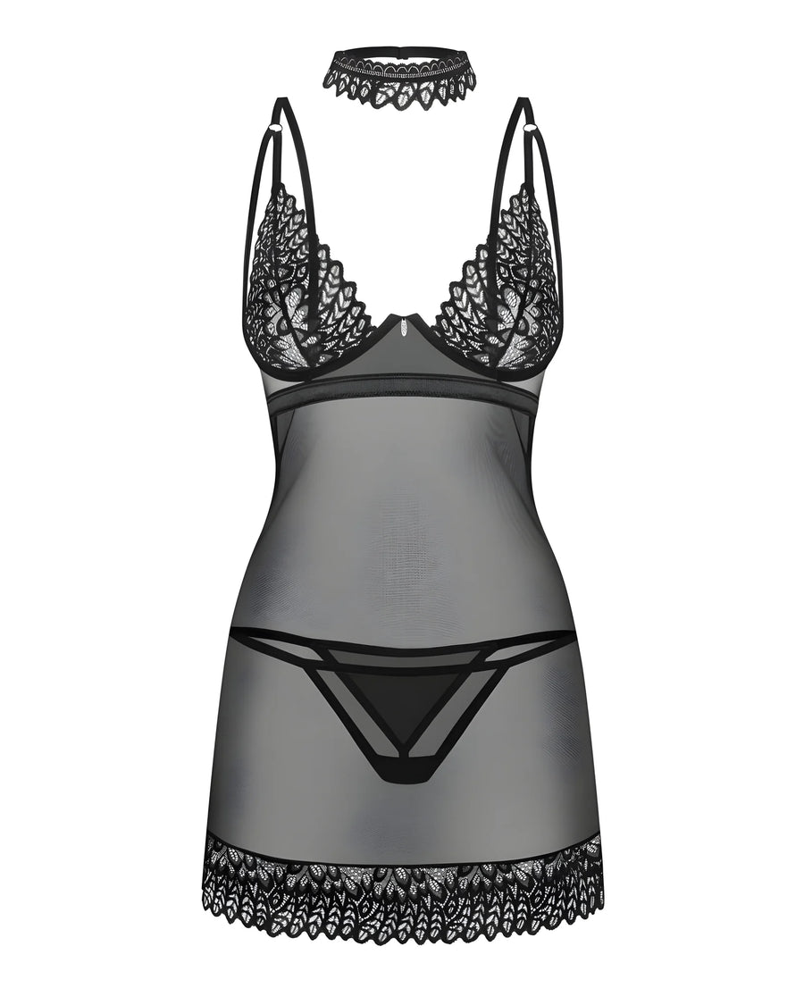 donarella-nuisette-et-string-noire-np | Voyage Sensuel