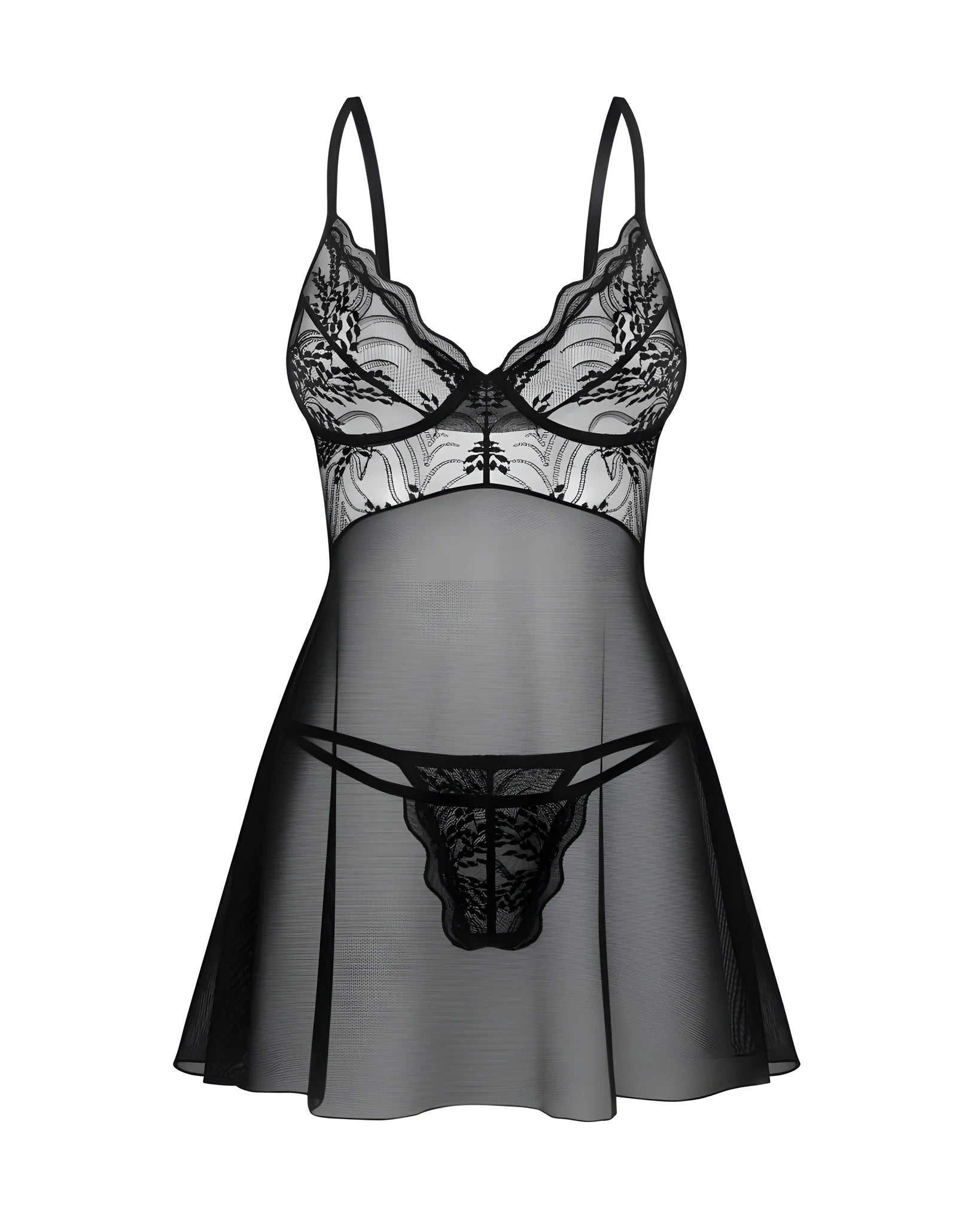 perisia-babydoll-et-string-noirs