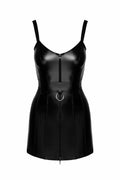 f320-starlet-mini-robe-a-effet-mouille-avec-ceinture-a-anneaux