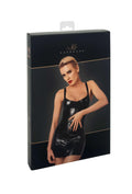 f320-starlet-mini-robe-a-effet-mouille-avec-ceinture-a-anneaux