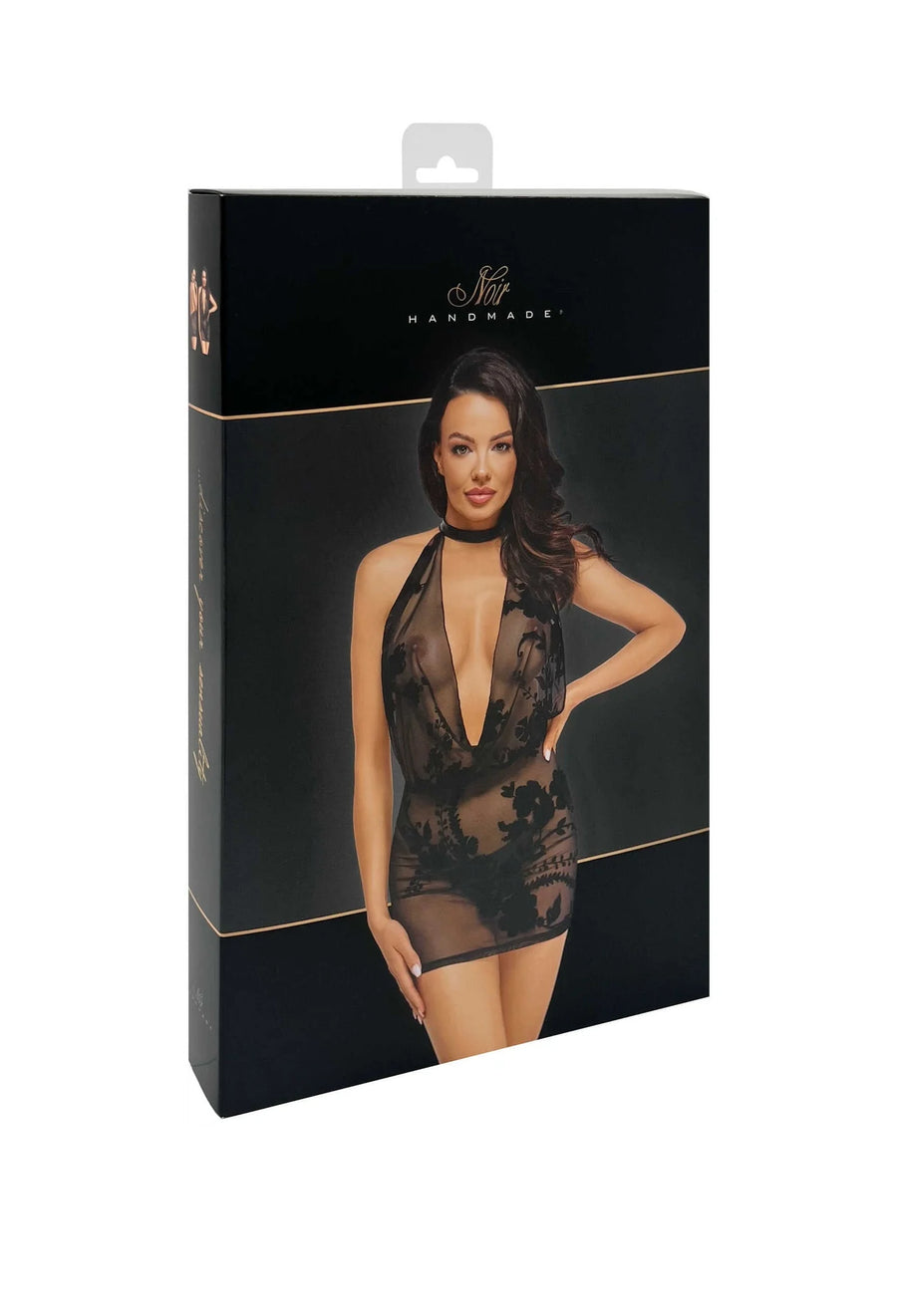 f313-mythos-mini-robe-en-maille-floquee-avec-bijou-chaine-en-strass | Voyage Sensuel