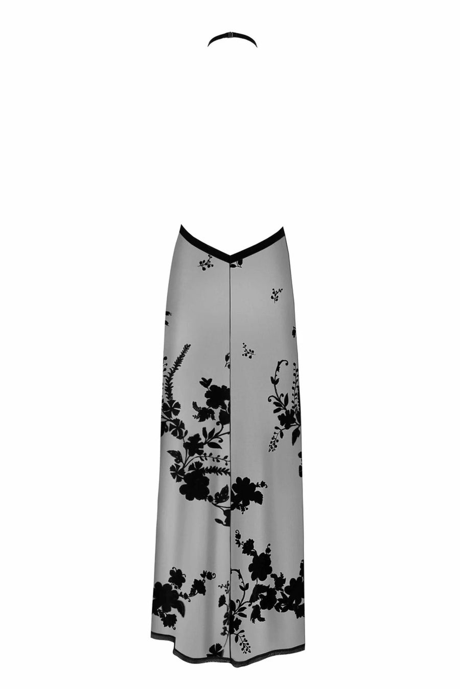 f312-divinity-robe-longue-en-maille-floquee-avec-dos-ouvert | Voyage Sensuel