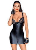 f254-mini-robe-powerwetlook-avec-poitrine-en-dentelle-et-fermeture-eclair-a-2-sens