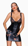 f254-mini-robe-powerwetlook-avec-poitrine-en-dentelle-et-fermeture-eclair-a-2-sens