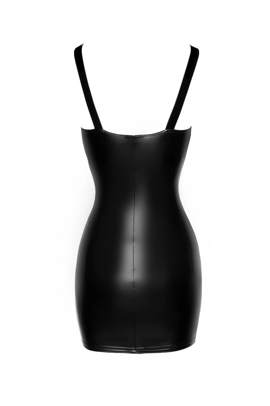 f254-mini-robe-powerwetlook-avec-poitrine-en-dentelle-et-fermeture-eclair-a-2-sens | Voyage Sensuel