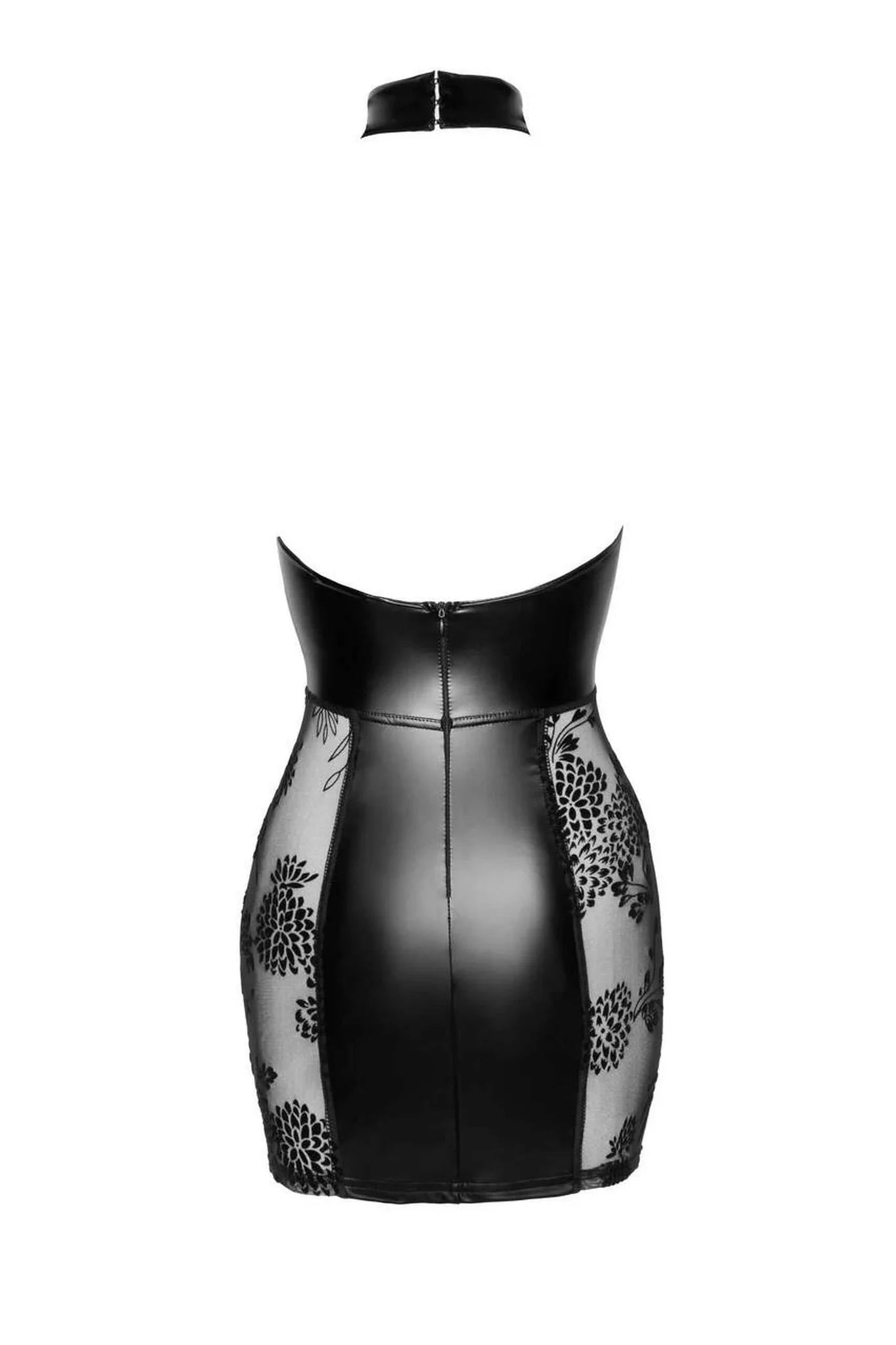 f238-robe-courte-en-tulle-empiecements-en-powerwetlook-et-fermeture-de-corset