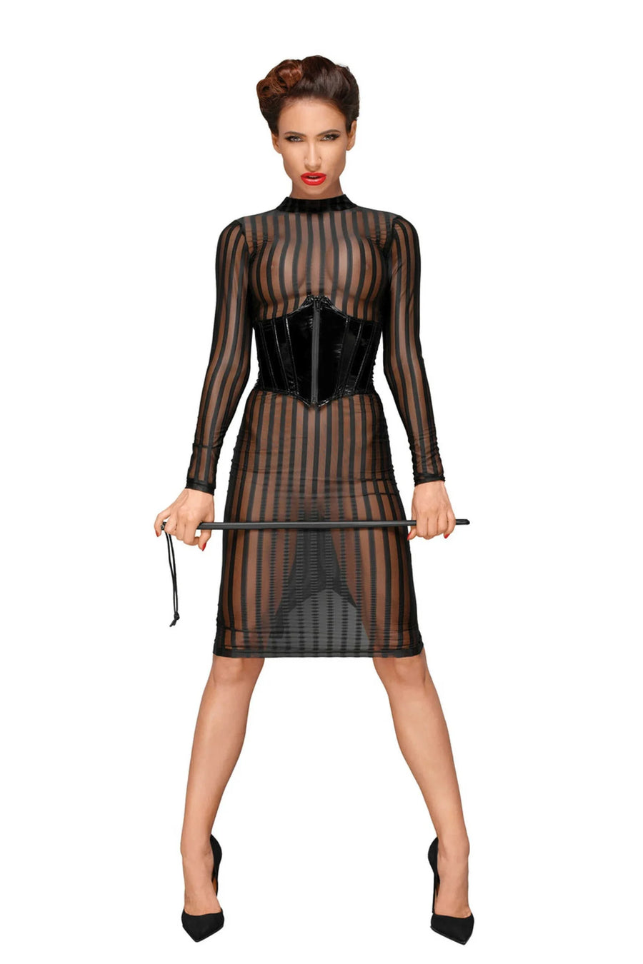 f182-robe-classique-en-tulle-elastique | Voyage Sensuel