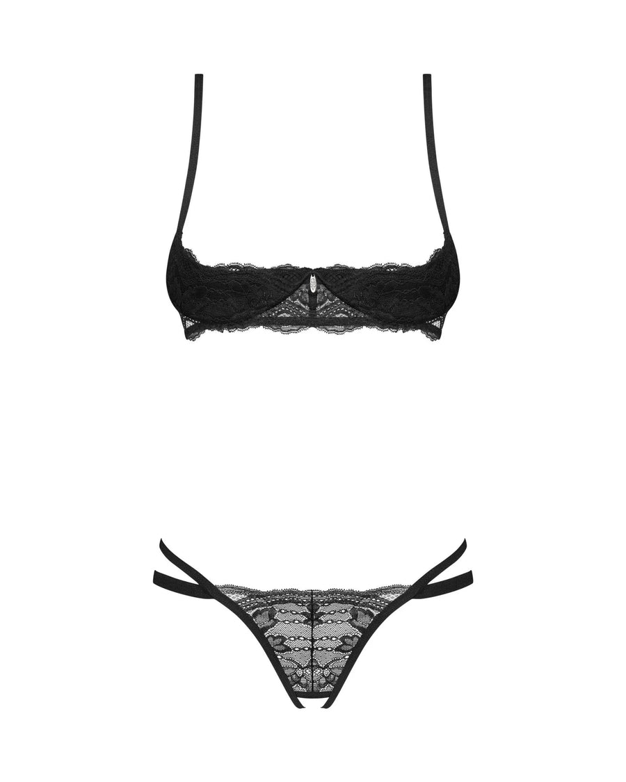 nutris-ensemble-ouvert-2-pieces-noir | Voyage Sensuel