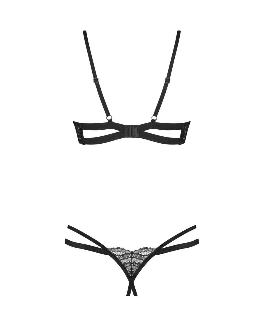 nutris-ensemble-ouvert-2-pieces-noir | Voyage Sensuel