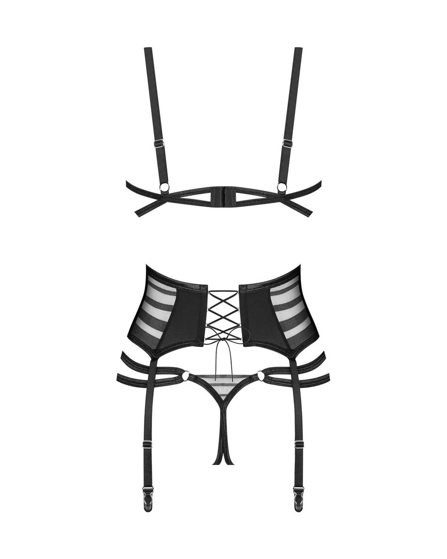 lune-bellis-ensemble-ouvert-3-pieces-noir | Voyage Sensuel