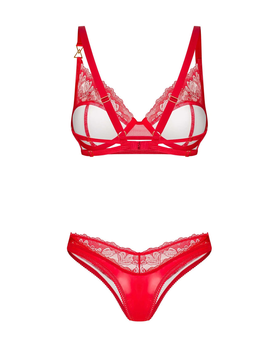 aliosa-ensemble-2-pieces-rouge | Voyage Sensuel
