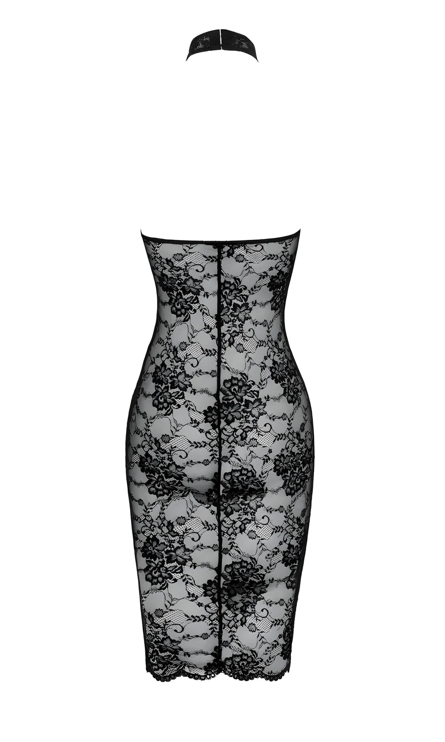f338-robe-midi-en-dentelle-nocturne | Voyage Sensuel