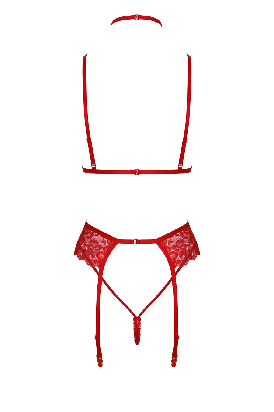 bondage-243-ensemble-lingerie-5-pieces-rouge | Voyage Sensuel