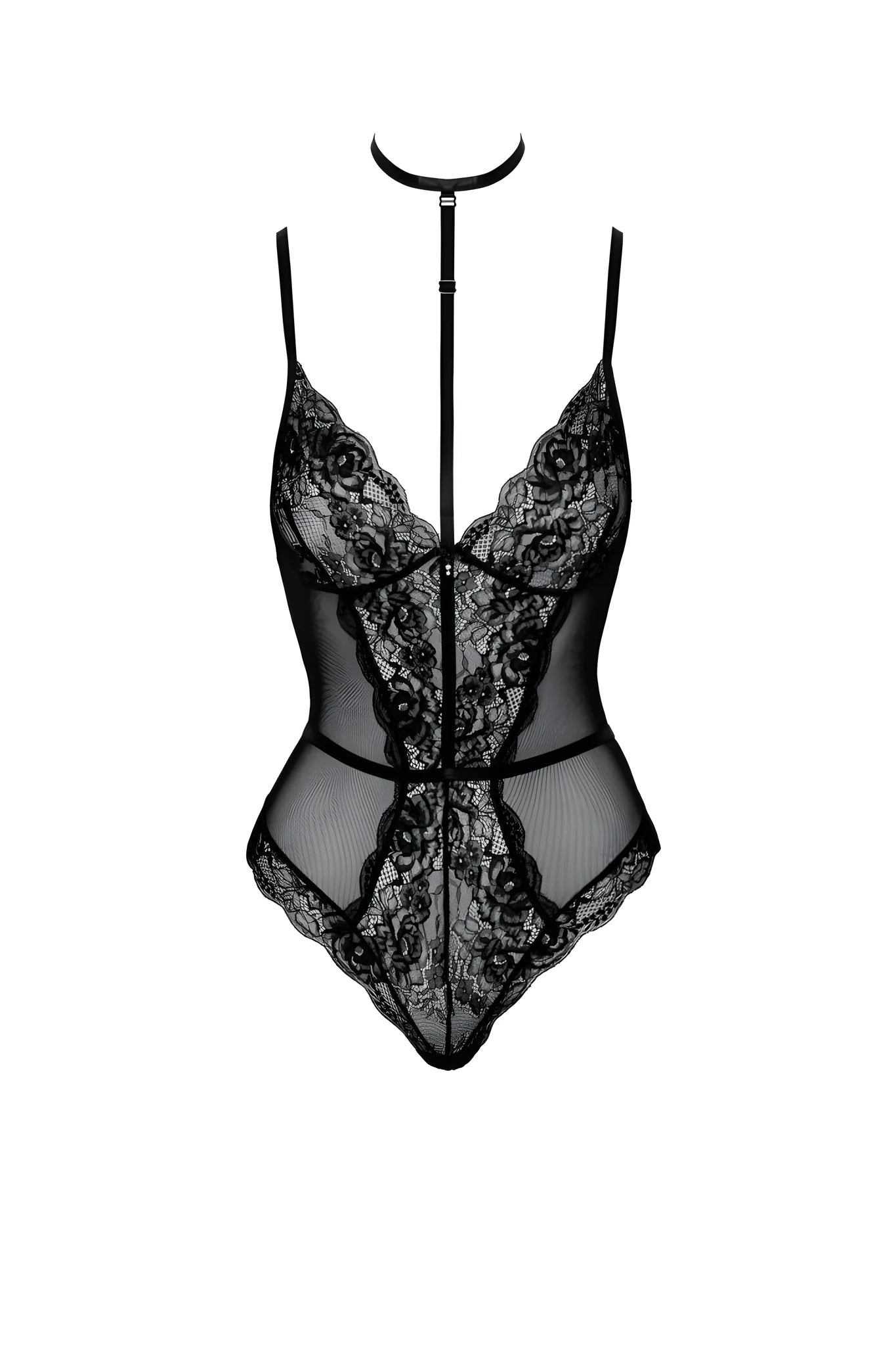 first-kiss-248-body-en-dentelle-avec-collier-noir