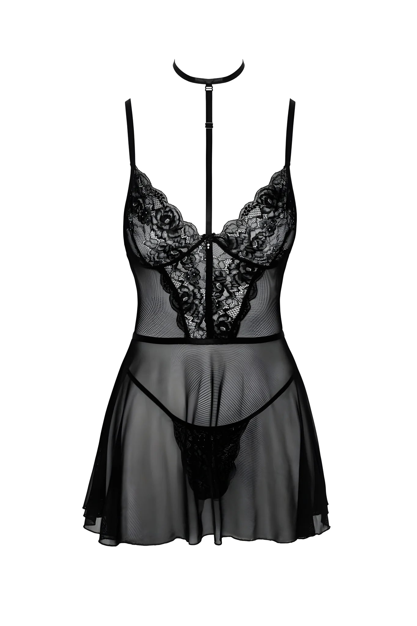 first-kiss-249-babydoll-et-collier-noire