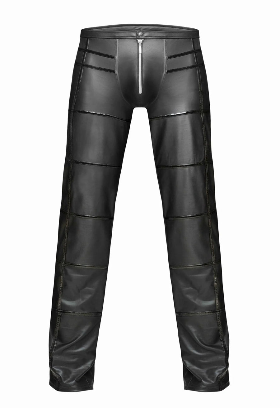 h021-pantalon-long-pour-homme-avec-app-pvc | Voyage Sensuel