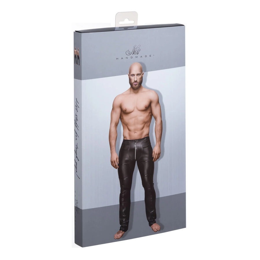 h021-pantalon-long-pour-homme-avec-app-pvc | Voyage Sensuel