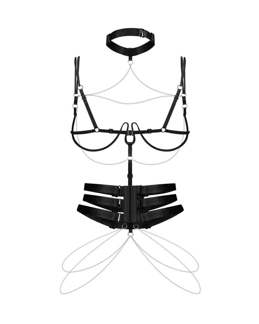 premisis-harnais-noir-premium | Voyage Sensuel