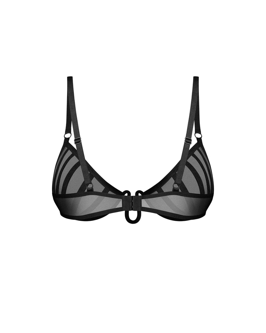 aurorium-demi-soutien-gorge-noir | Voyage Sensuel