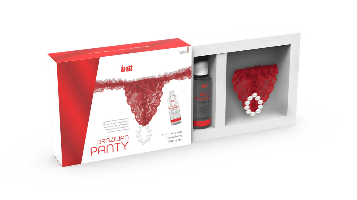 Red brazilian panty - String et lubrifiant