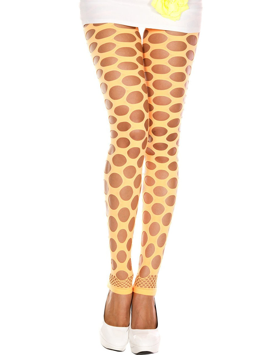Legging fluo orange à trous – Music Legs | Voyage Sensuel