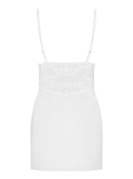 Valentina - Nuisette satin dentelle blanc