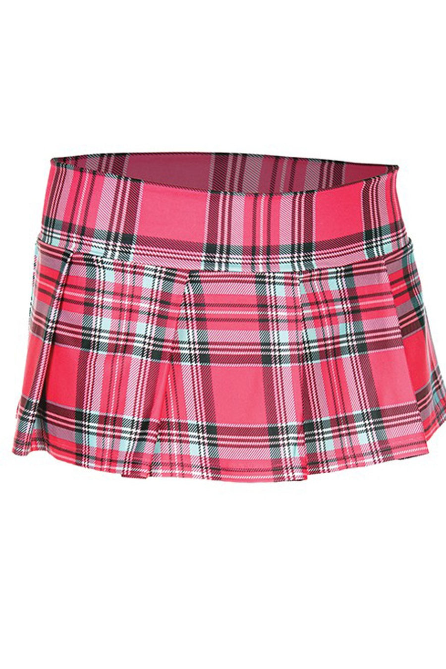 Mini-jupe plissée rose vif style ecossais – Music Legs | Voyage Sensuel
