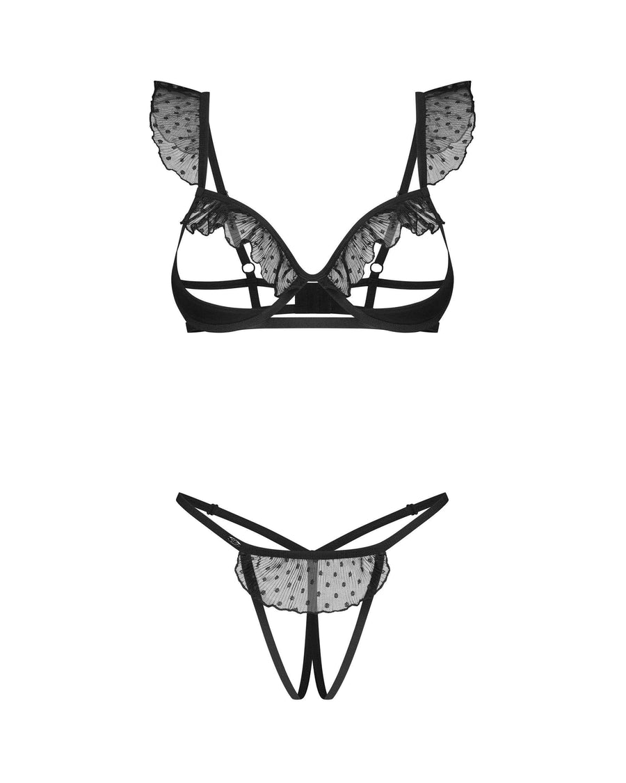 Ensemble ouvert à pois et volants – Carrola – Obsessive – vue 7 | Voyage Sensuel