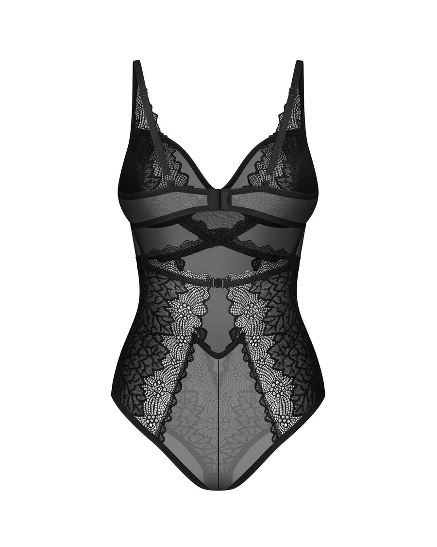 Body en dentelle et maille – Deina More – Obsessive – vue 11 | Voyage Sensuel