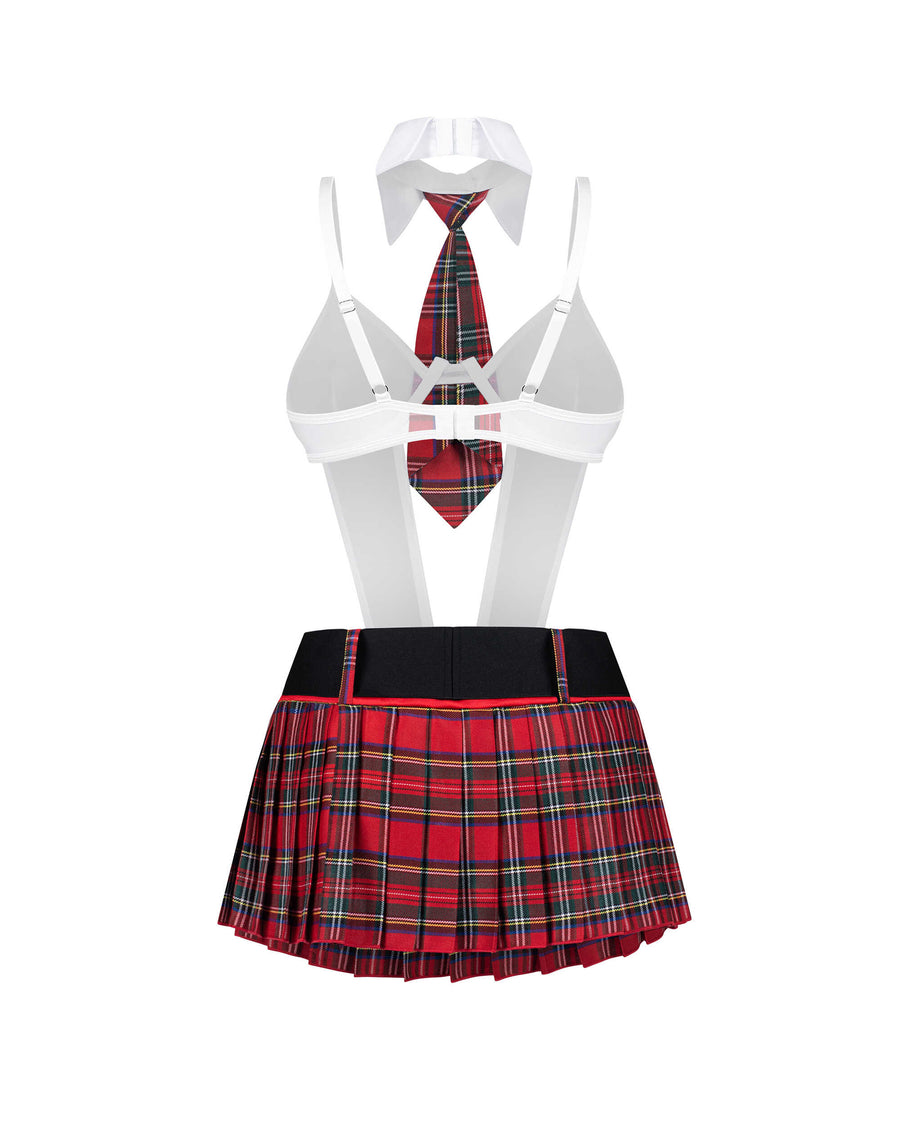 Costume à jupe plissée 5 pièces – College Girl – Obsessive – vue 6 | Voyage Sensuel