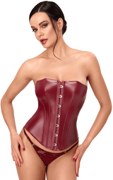 Corset Powerwetlook bordeaux F398 Bordeaux Affair – vue 1
