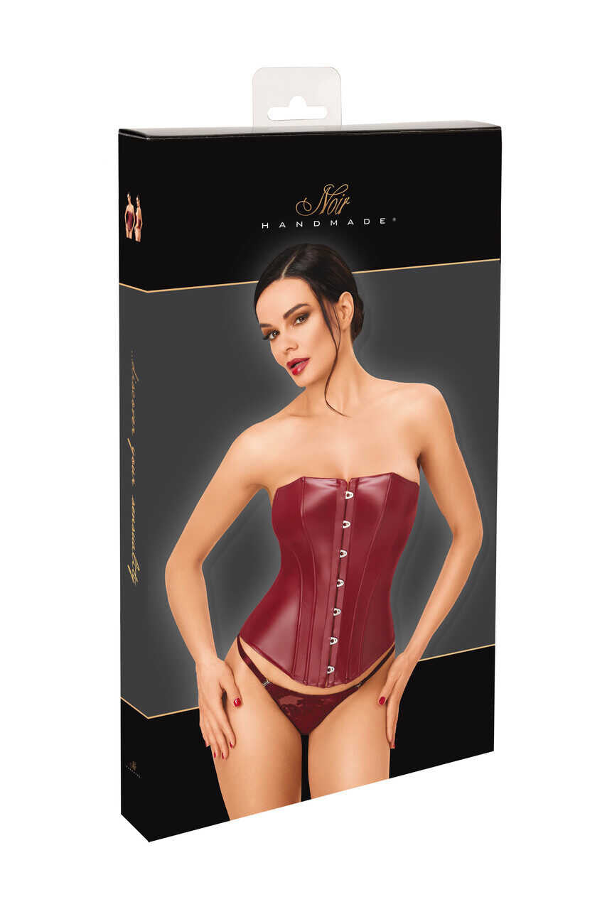 Corset Powerwetlook bordeaux F398 Bordeaux Affair – vue 7 | Voyage Sensuel
