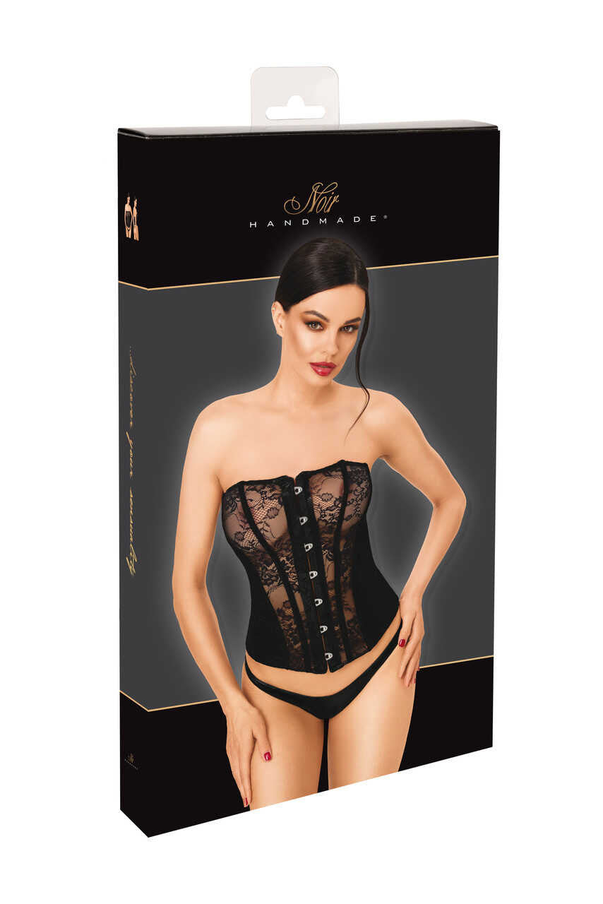Corset dentelle et Powerwetlook F406 One More Kiss – vue 7 | Voyage Sensuel