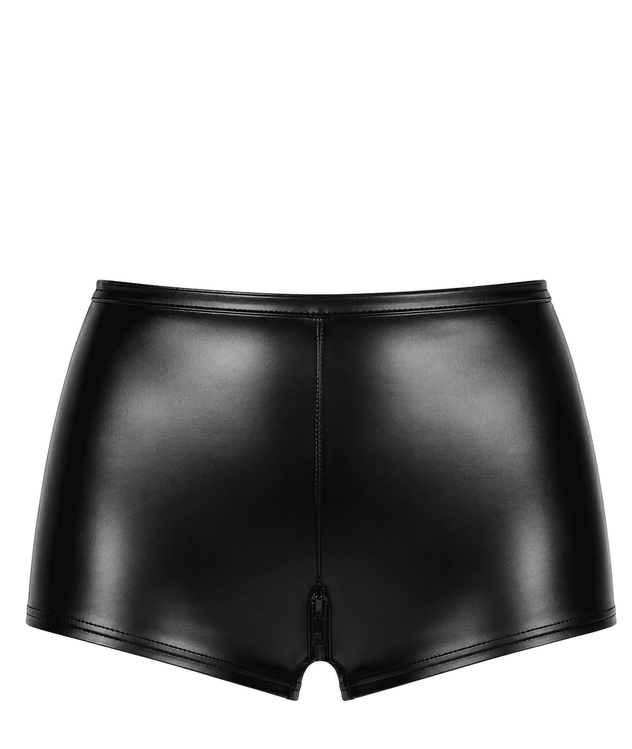 Short taille haute wetlook lacé F411 Do Not Disturb – vue 7 | Voyage Sensuel