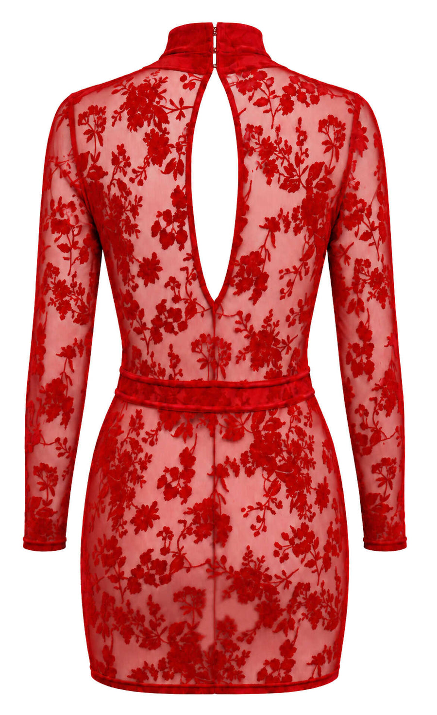 Mini-robe rouge à décolleté plongeant Lovebite – Noir Handmade – vue 8 | Voyage Sensuel