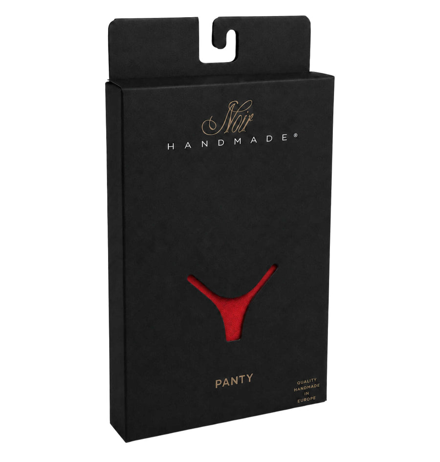 String rouge à fermoirs latéraux Plaything – Noir Handmade – vue 5 | Voyage Sensuel