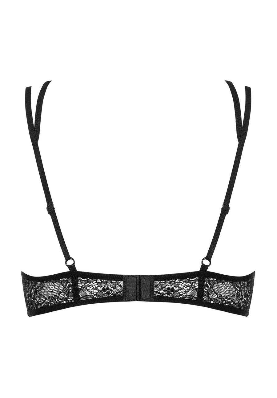 Soutien-gorge en dentelle à lanières – Noir – Frivolla – Obsessive – vue 3 | Voyage Sensuel