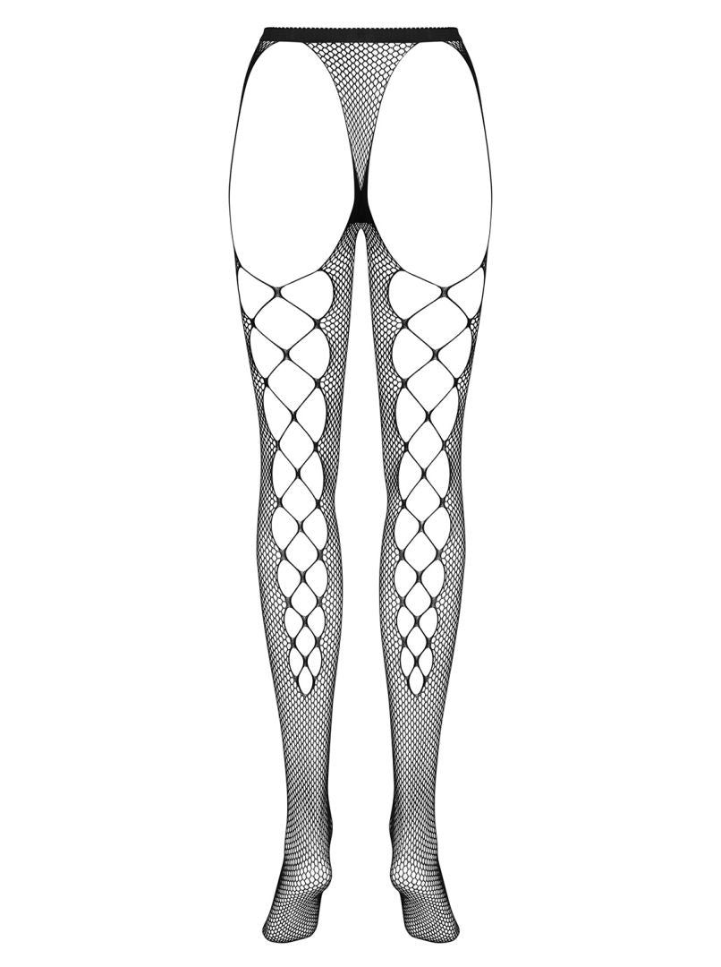 Lélia - Collants ouverts résille sensuel noir | Voyage Sensuel