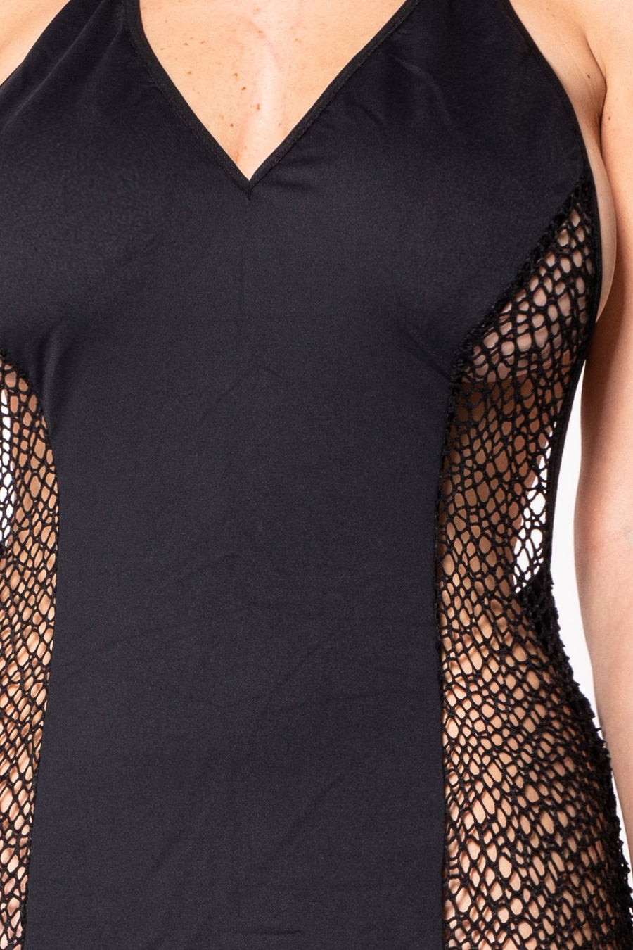 Robe sexy décolletée dos nu et résille – Be lily Mode | Voyage Sensuel