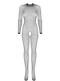 Neïla - Bodystocking résille dentelle ouvert noir