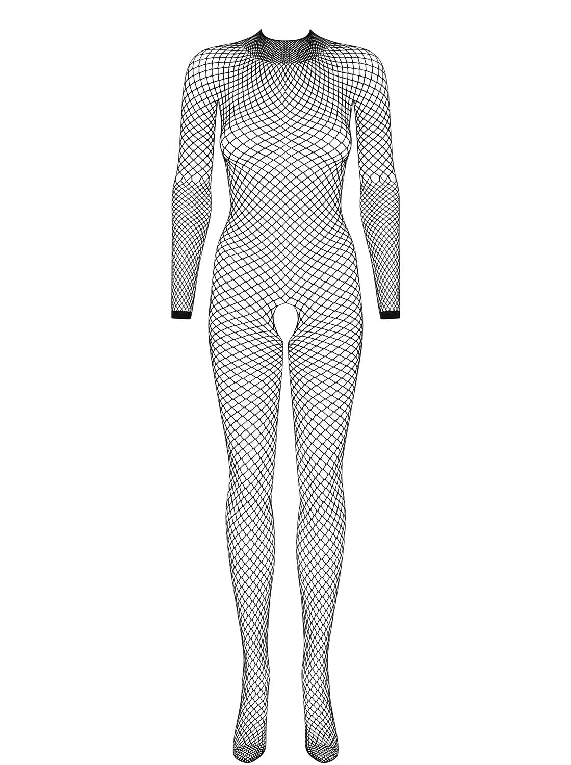 Neïla - Bodystocking résille dentelle ouvert noir