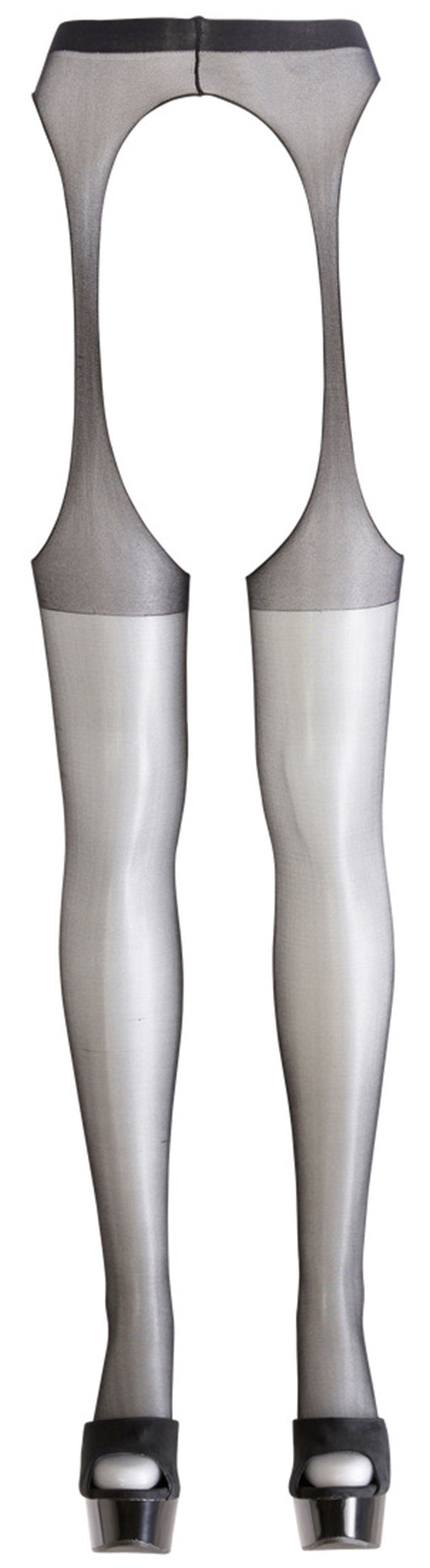 Collant effet porte jarretelles avec bas – Cotelli Lingerie