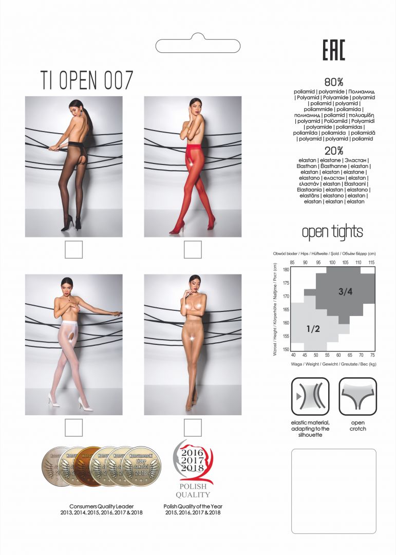 Collants ouvert – Rouge – Passion | Voyage Sensuel
