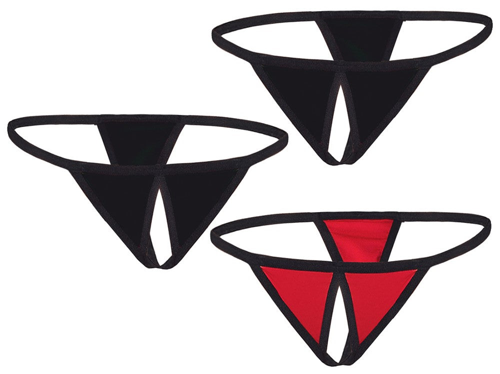 Lot de 3 strings ouverts – Cotelli Lingerie