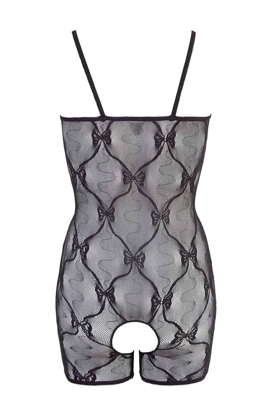 Combinaison short en résille noire – Cotelli Lingerie | Voyage Sensuel