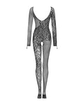 Mila - Bodystocking résille ouvert dos croisé