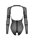 Lia - Body dentelle transparent col V